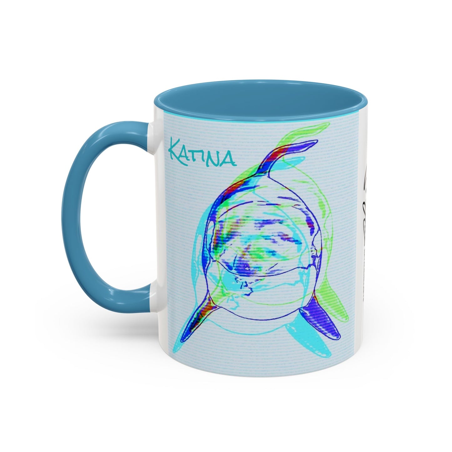 Katina Orca Whale Gestural Accent Coffee Mug (11, 15oz)