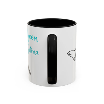 Queen Katina Orca Whale Accent Coffee Mug (11, 15oz)