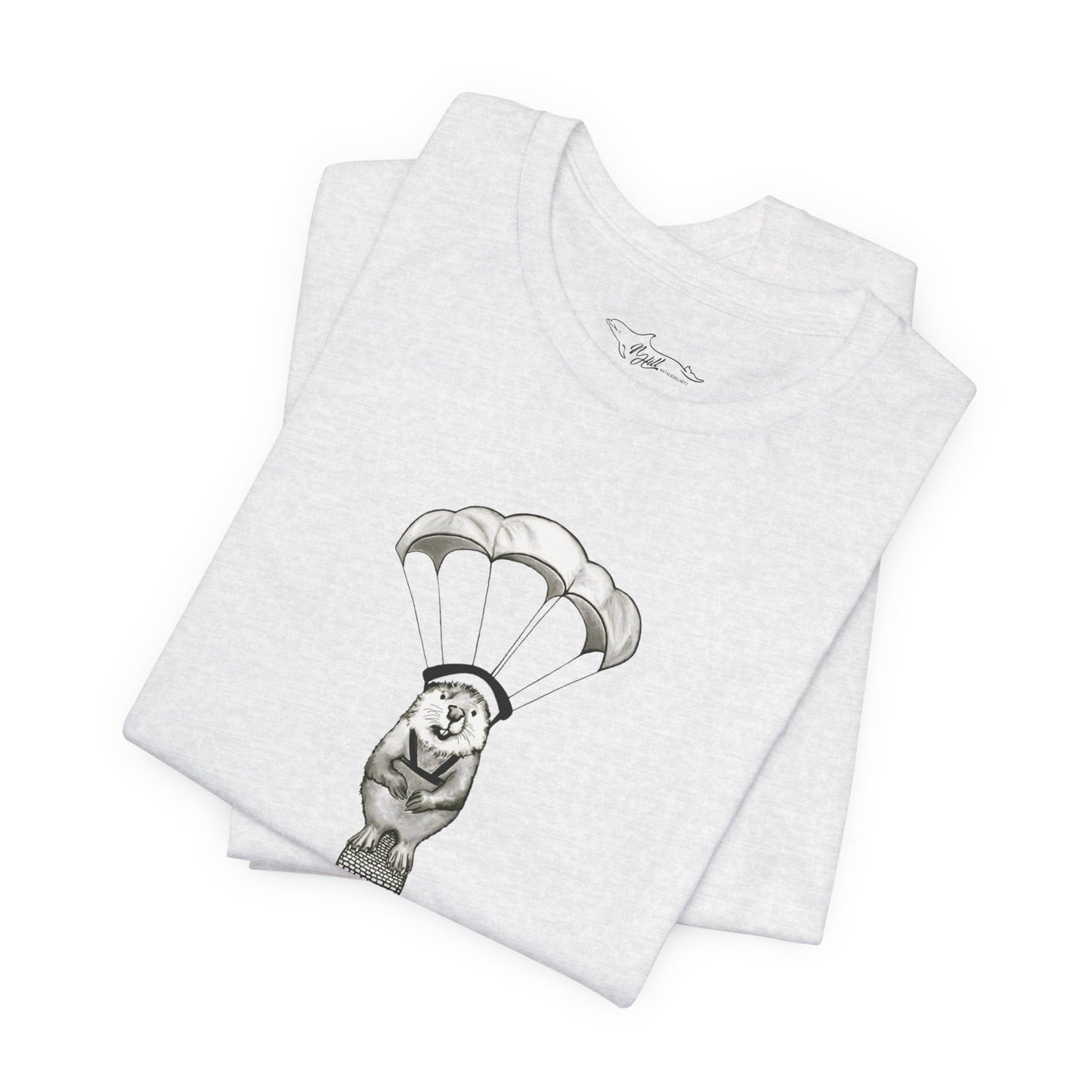 Parachuting Beaver Unisex Jersey Short Sleeve Tee