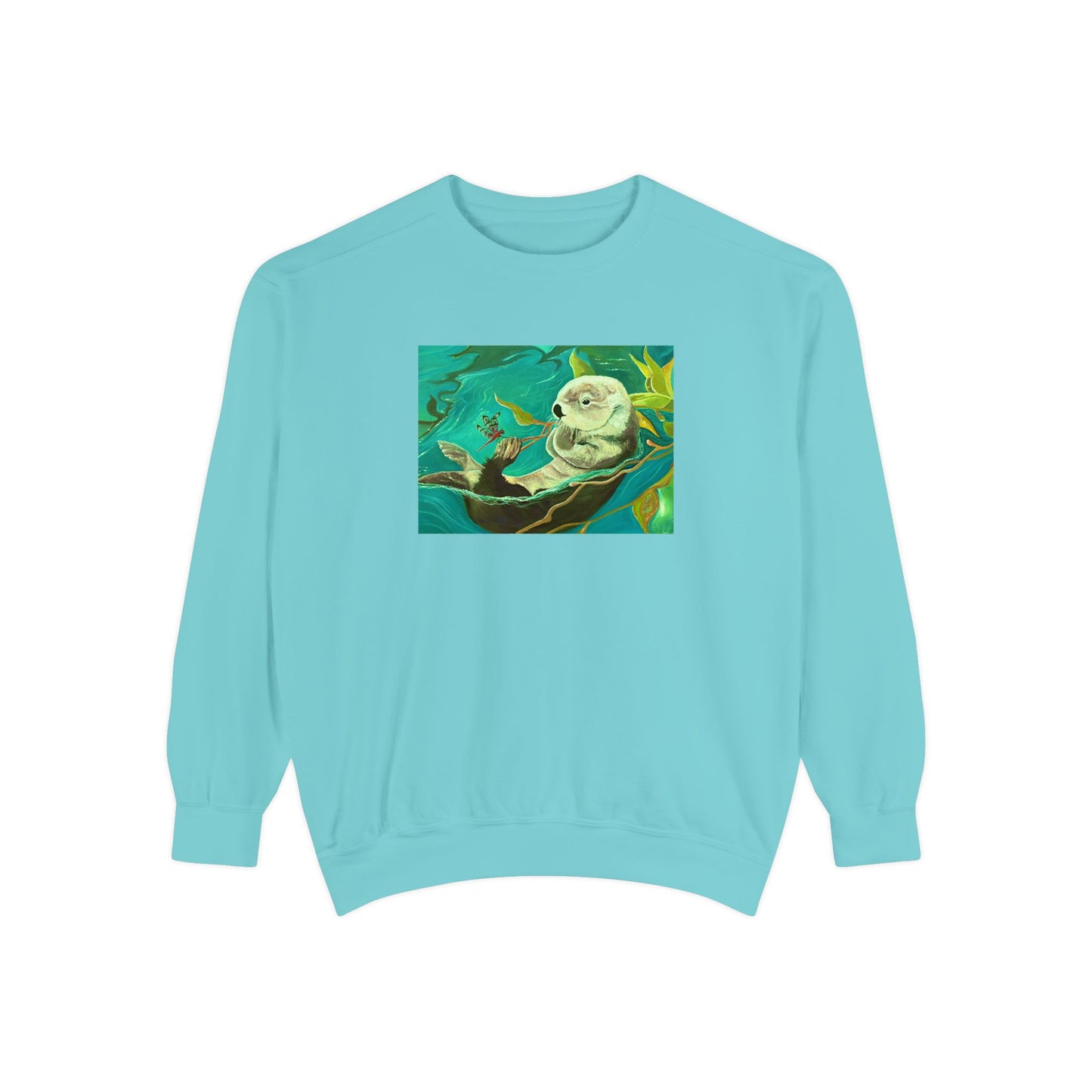 Sea Otter Unisex Garment-Dyed Sweatshirt
