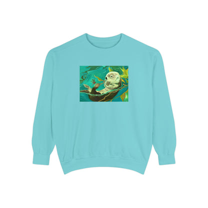 Sea Otter Unisex Garment-Dyed Sweatshirt