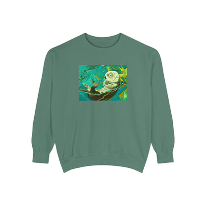 Sea Otter Unisex Garment-Dyed Sweatshirt