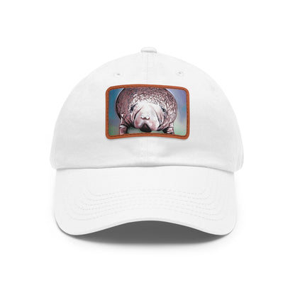 Manatee Hat with Leather Patch (Rectangle)