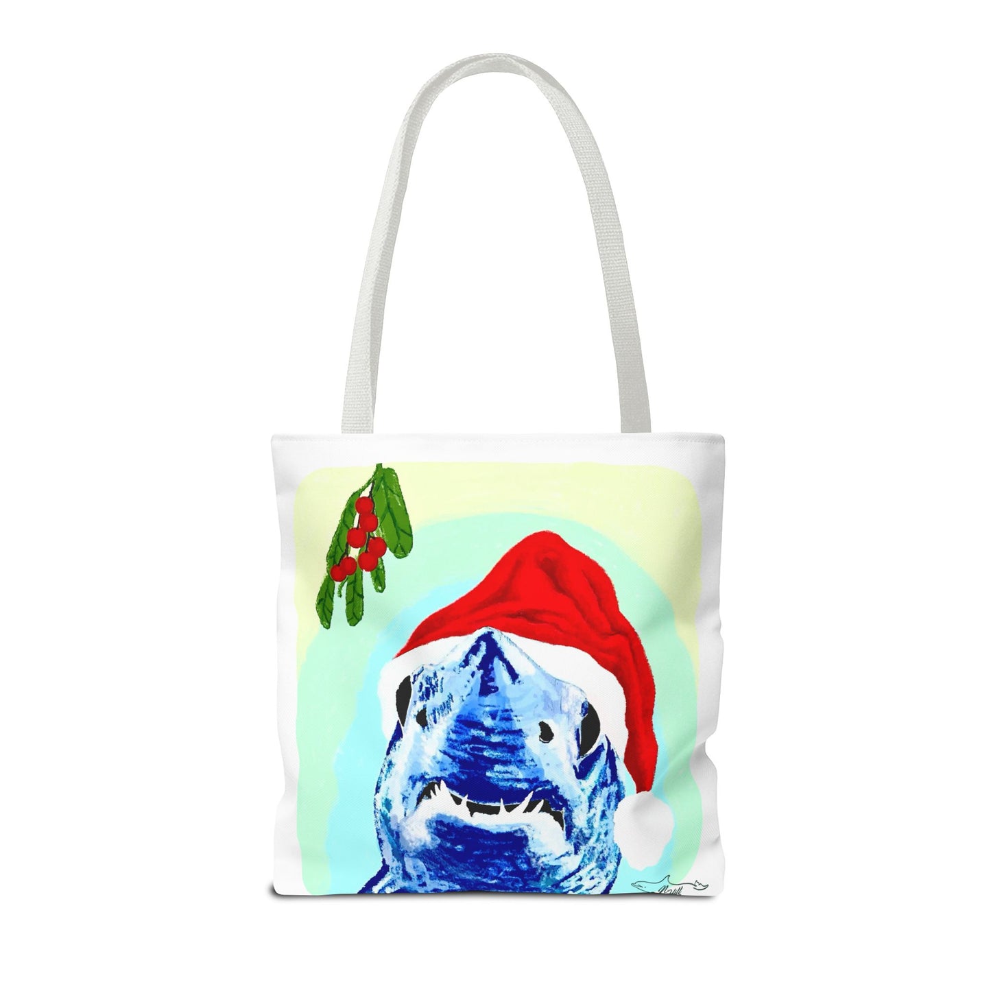 Mistletoe Mako Shark Tote Bag (AOP)