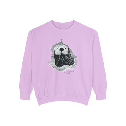 Sea Otter Unisex Garment-Dyed Sweatshirt