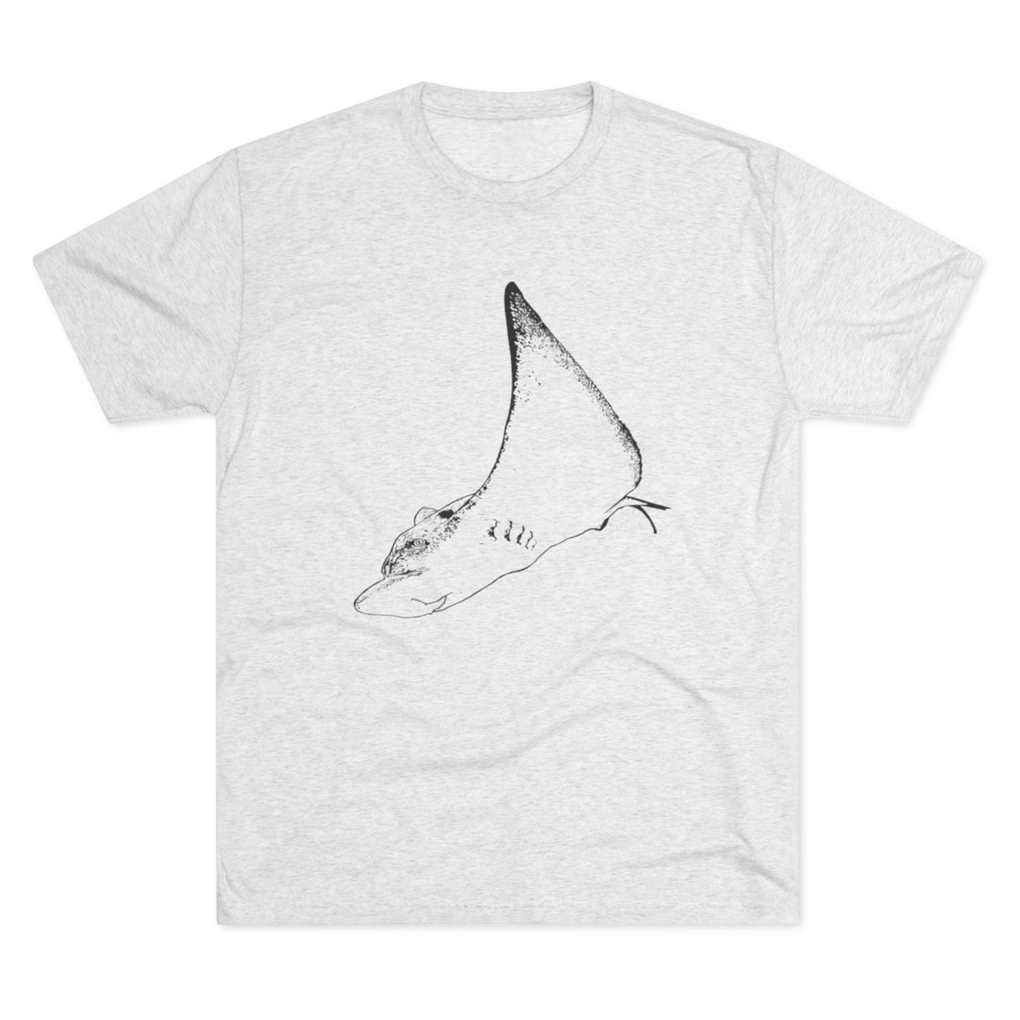 Cownose Ray Sting Ray Unisex Tri-Blend Crew Tee