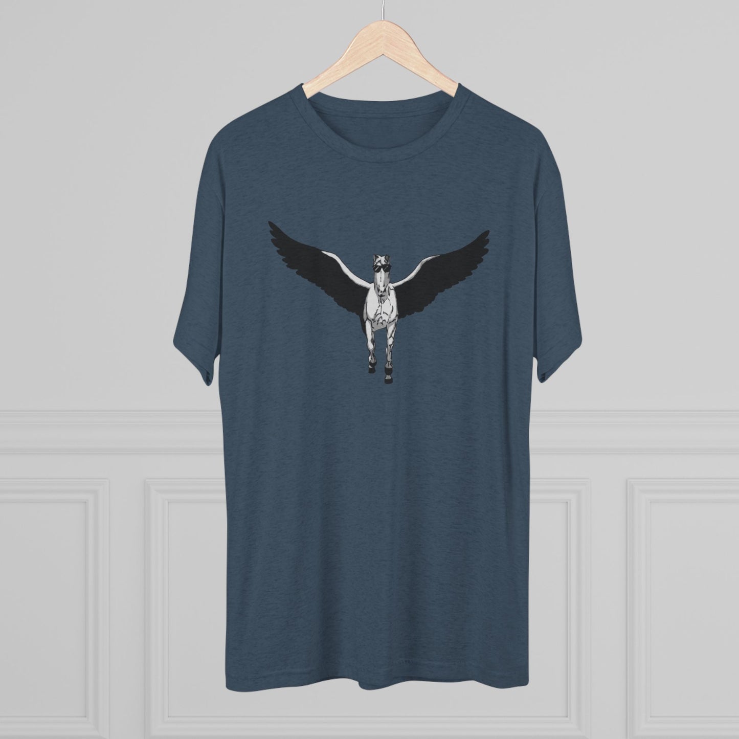 Pegasus in Sunglasses Unisex Tri-Blend Crew Tee
