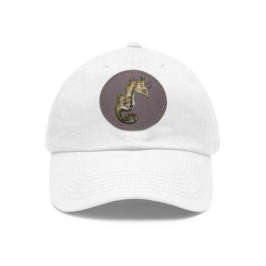 Sea Horse Hat with Leather Patch (Round)