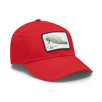 Manatee Hat with Leather Patch (Rectangle)