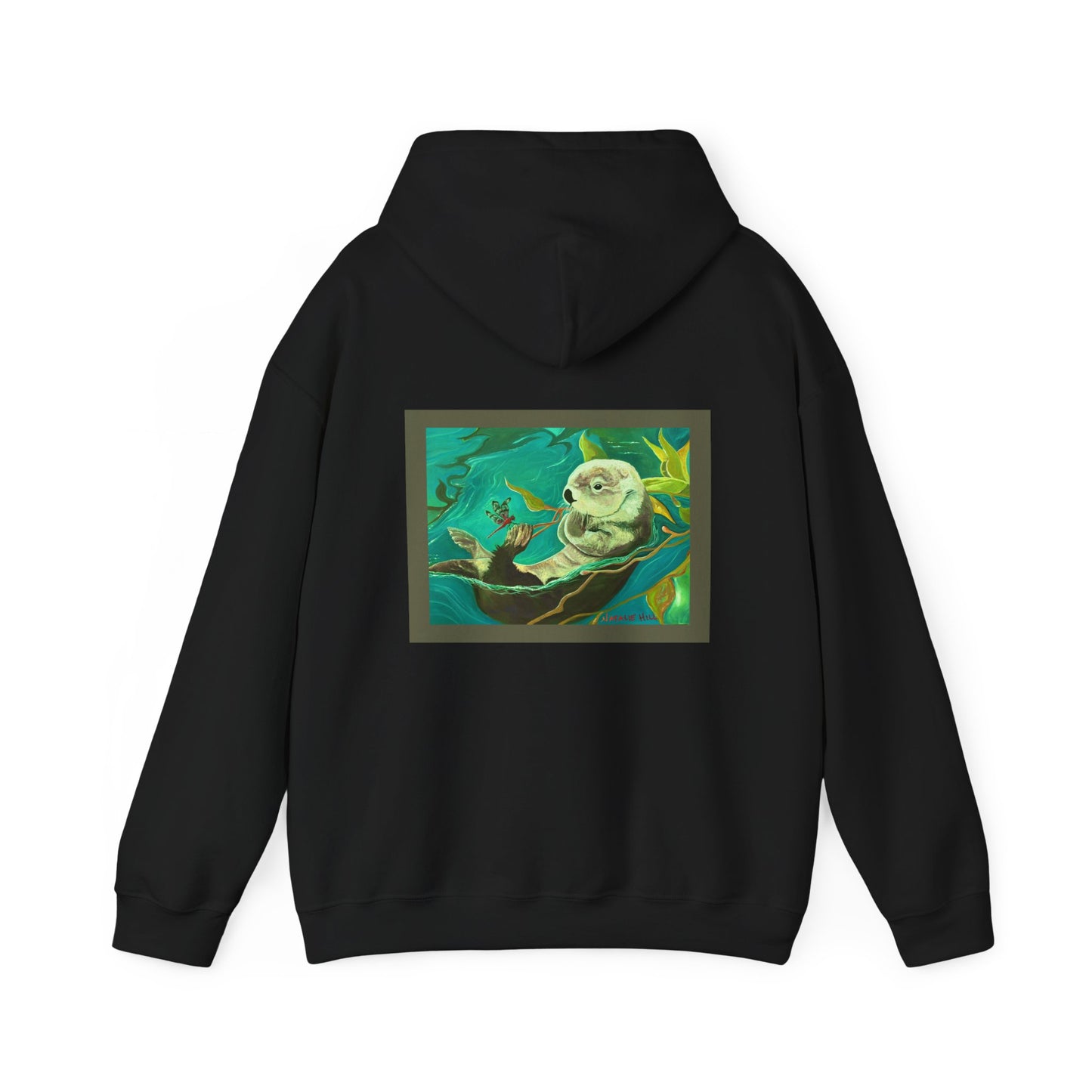 Otter and Dragonfly Unisex Heavy Blend™ Hooded Sweatshirt