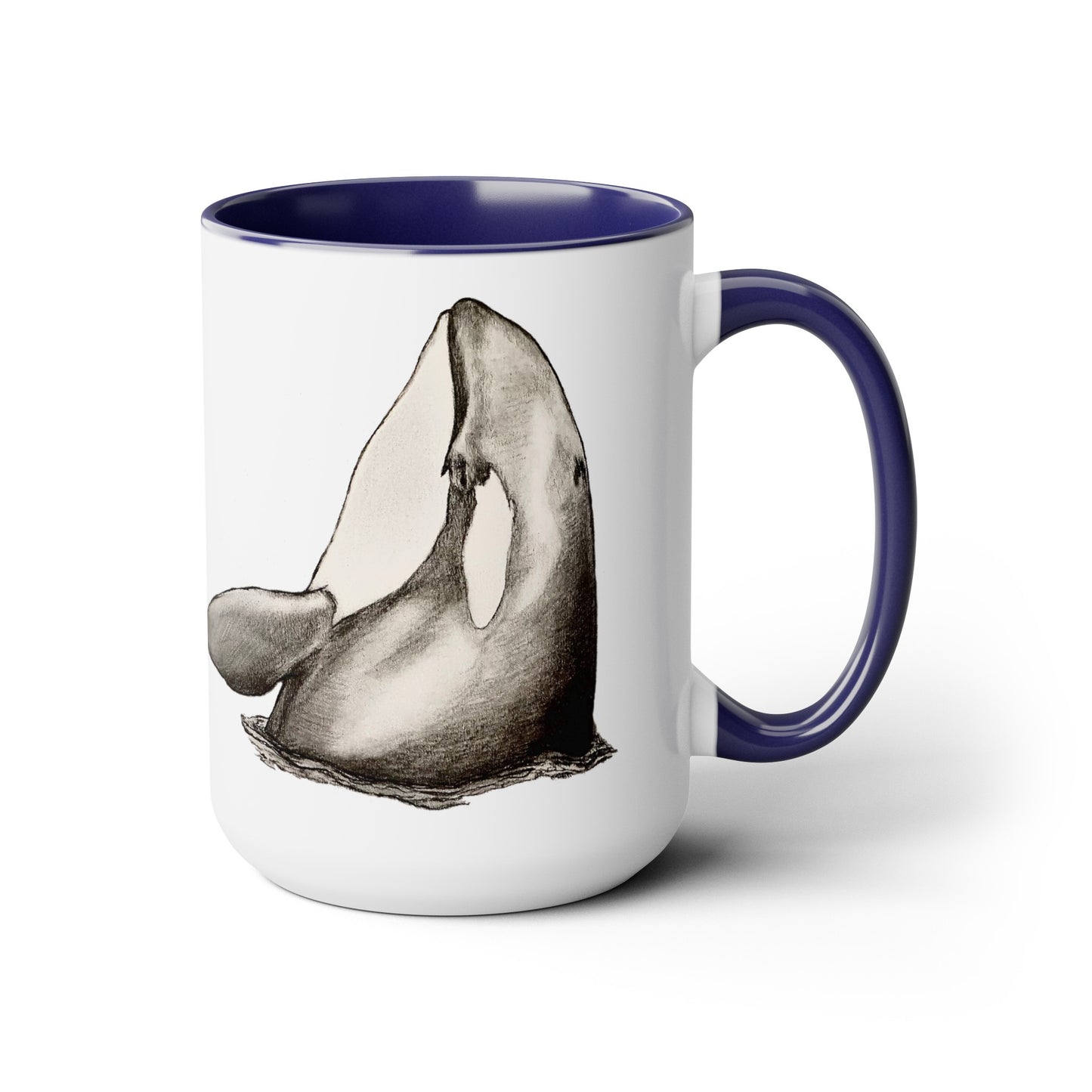 Orca Two-Tone Coffee Mugs, 15oz