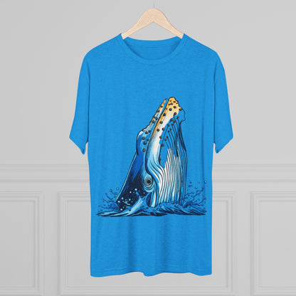 Humpback Whale Unisex Tri-Blend Crew Tee
