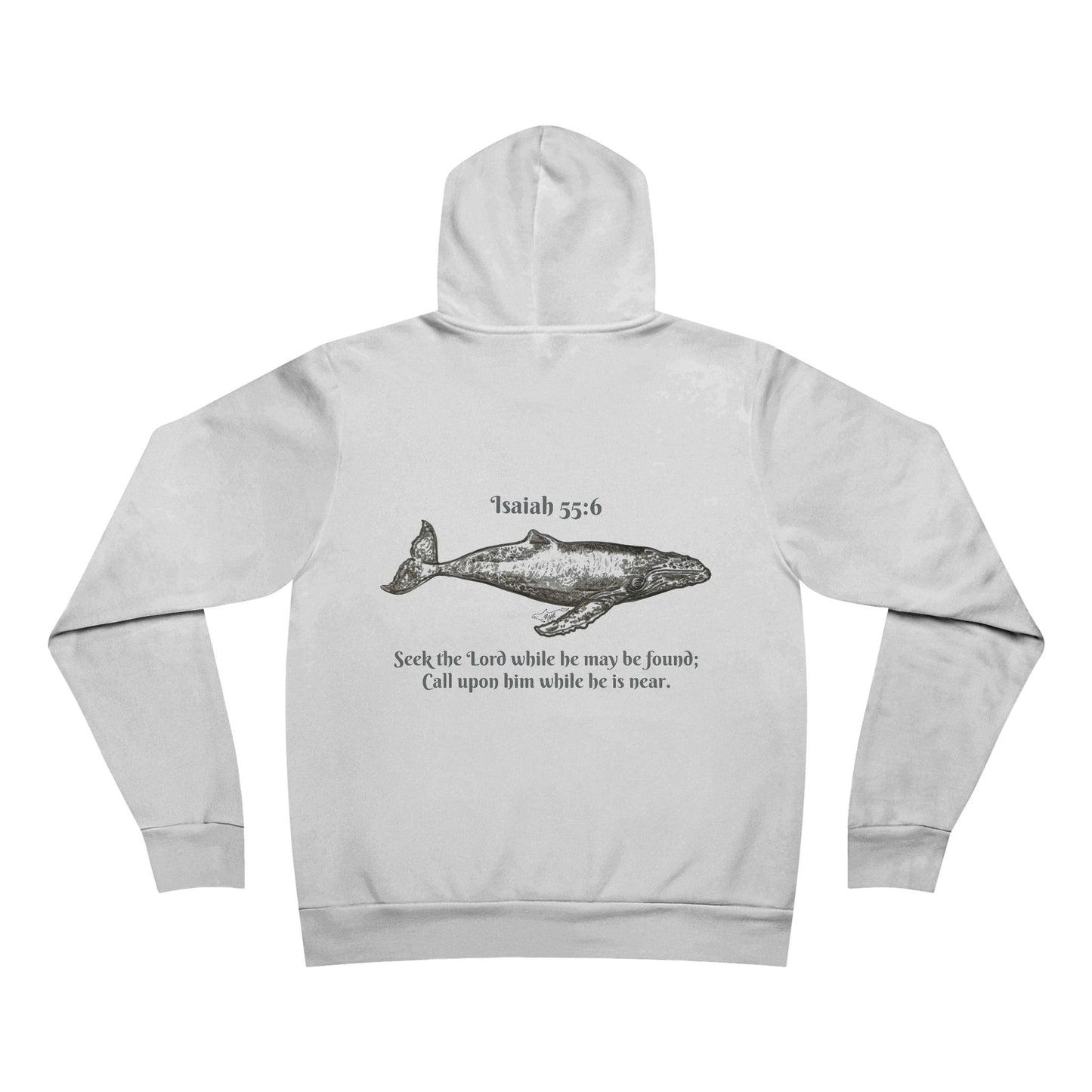 Humpback Whale/Scripture Unisex Sponge Fleece Pullover Hoodie