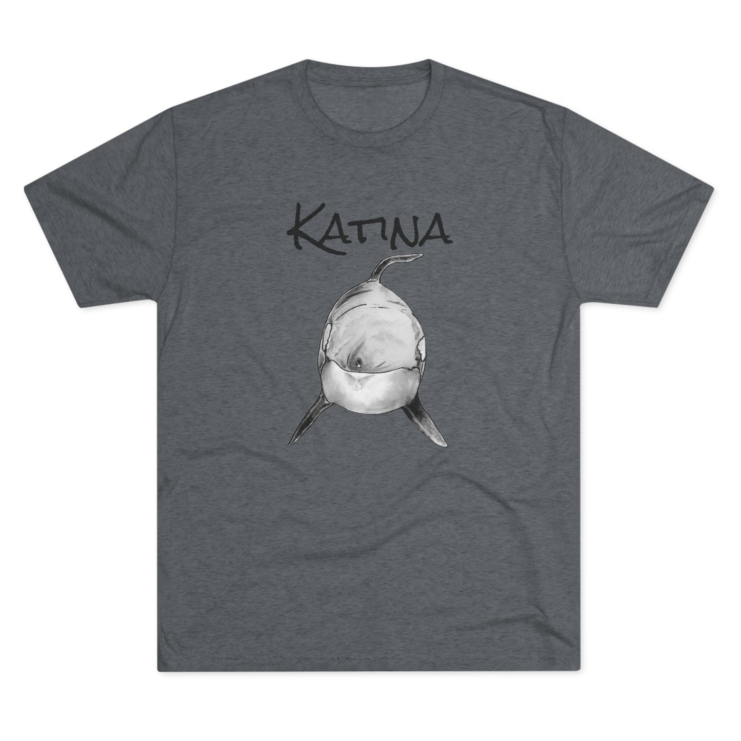 Katina Orca Whale Unisex Tri-Blend Graphic Crew Tee