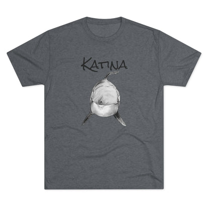Katina Orca Whale Unisex Tri-Blend Graphic Crew Tee