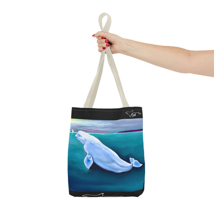 Beluga Whale Hvaldimir Tote Bag by Tracy Hill (AOP)