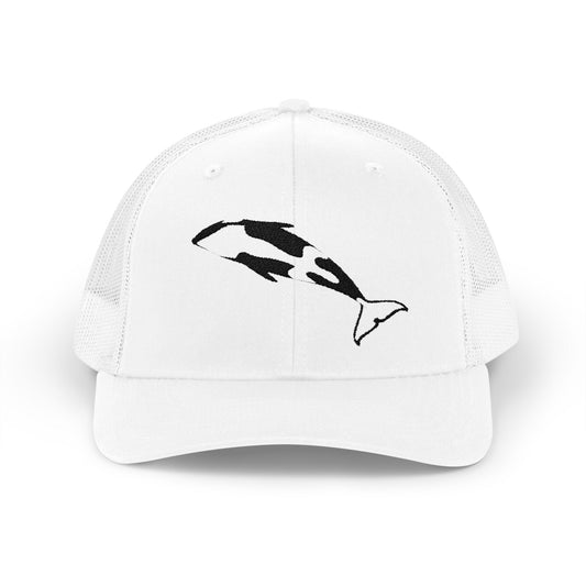 Orca Whale Breach Snapback Trucker Cap
