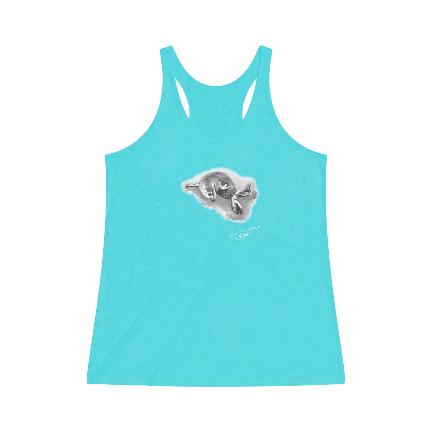 Harbor Seal Women's Tri-Blend Racerback Tank