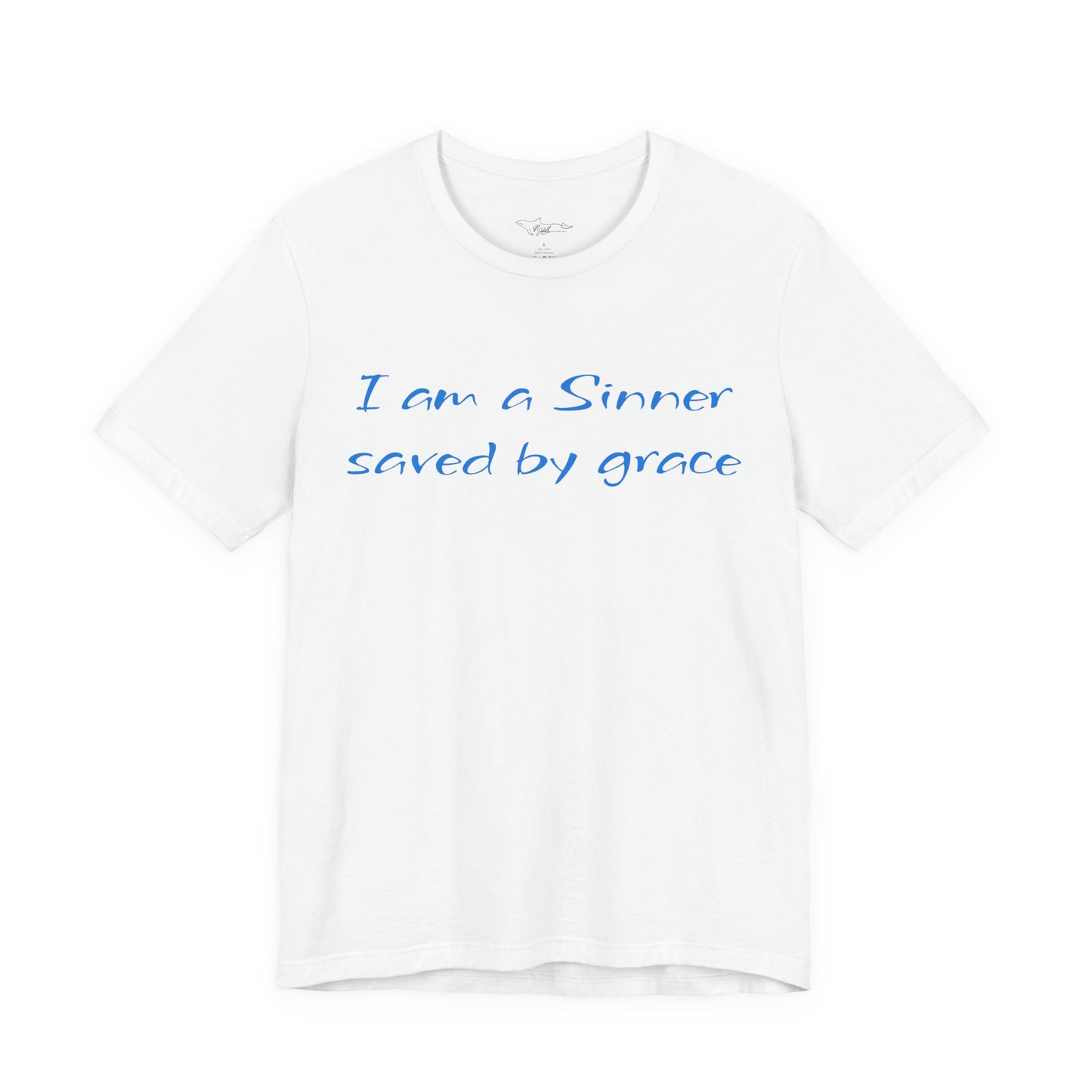 I Am A Sinner Saved By Grace Jersey Short Sleeve Tee