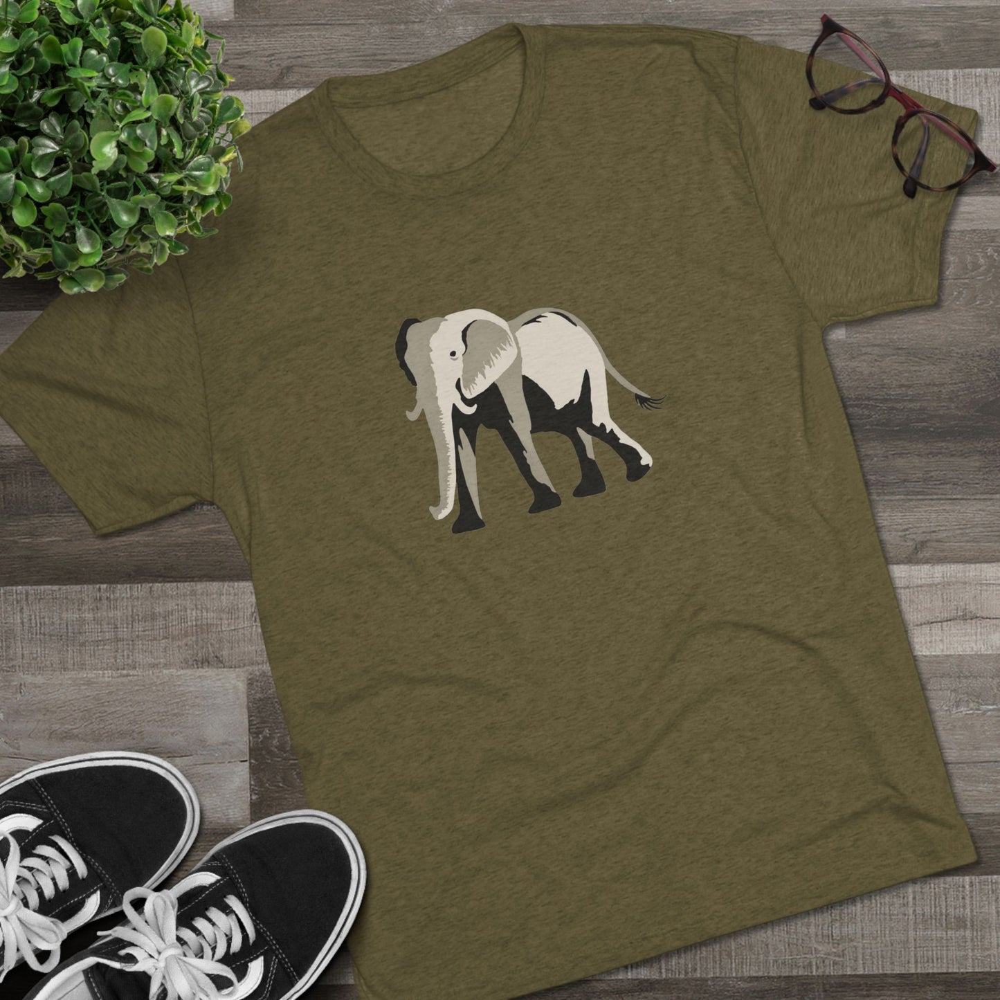 Elephant  Unisex Tri-Blend Crew Tee