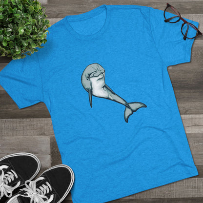 Bottlenose Dolphin Unisex Tri-Blend Crew Tee