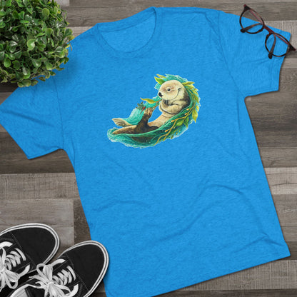 Otterly Transformed Sea Otter Unisex Tri-Blend Crew Tee