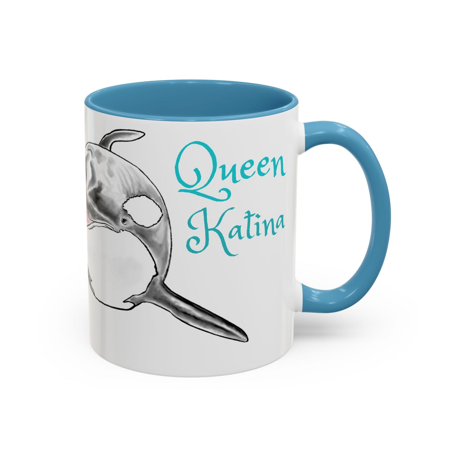 Queen Katina Orca Whale Accent Coffee Mug (11, 15oz)