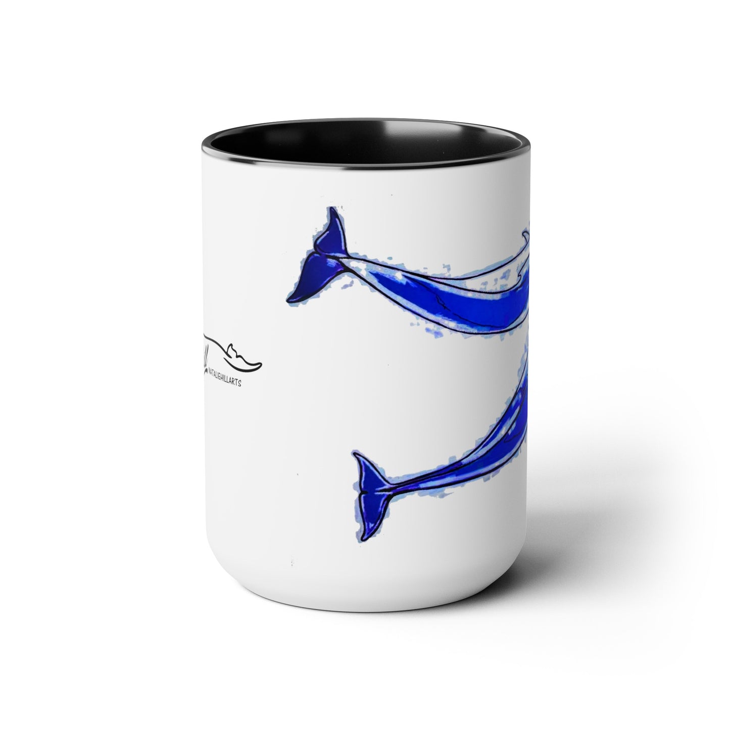 Pilot Whale Two-Tone Coffee Mugs, 15oz