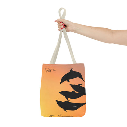 Bowriding Dolphins Tote Bag (AOP)