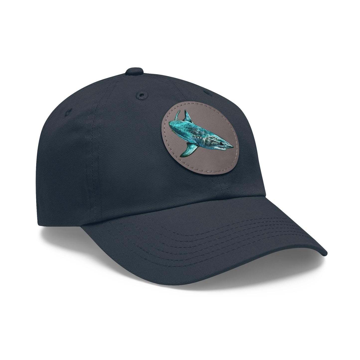 Mako Shark Hat with Leather Patch (Round)