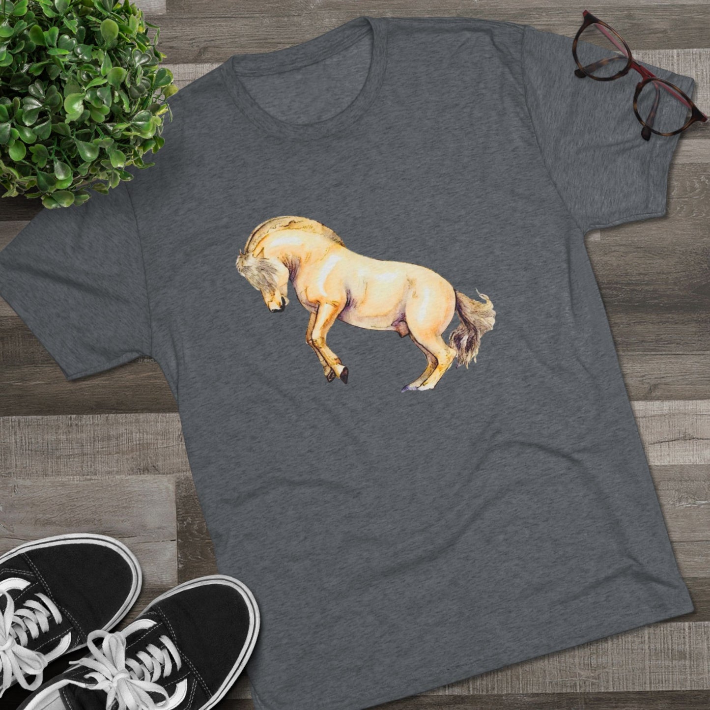 Norwegian Fjord Horse Unisex Tri-Blend Crew Tee