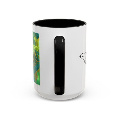 Otter and Dragonfly Accent Coffee Mug, 11oz