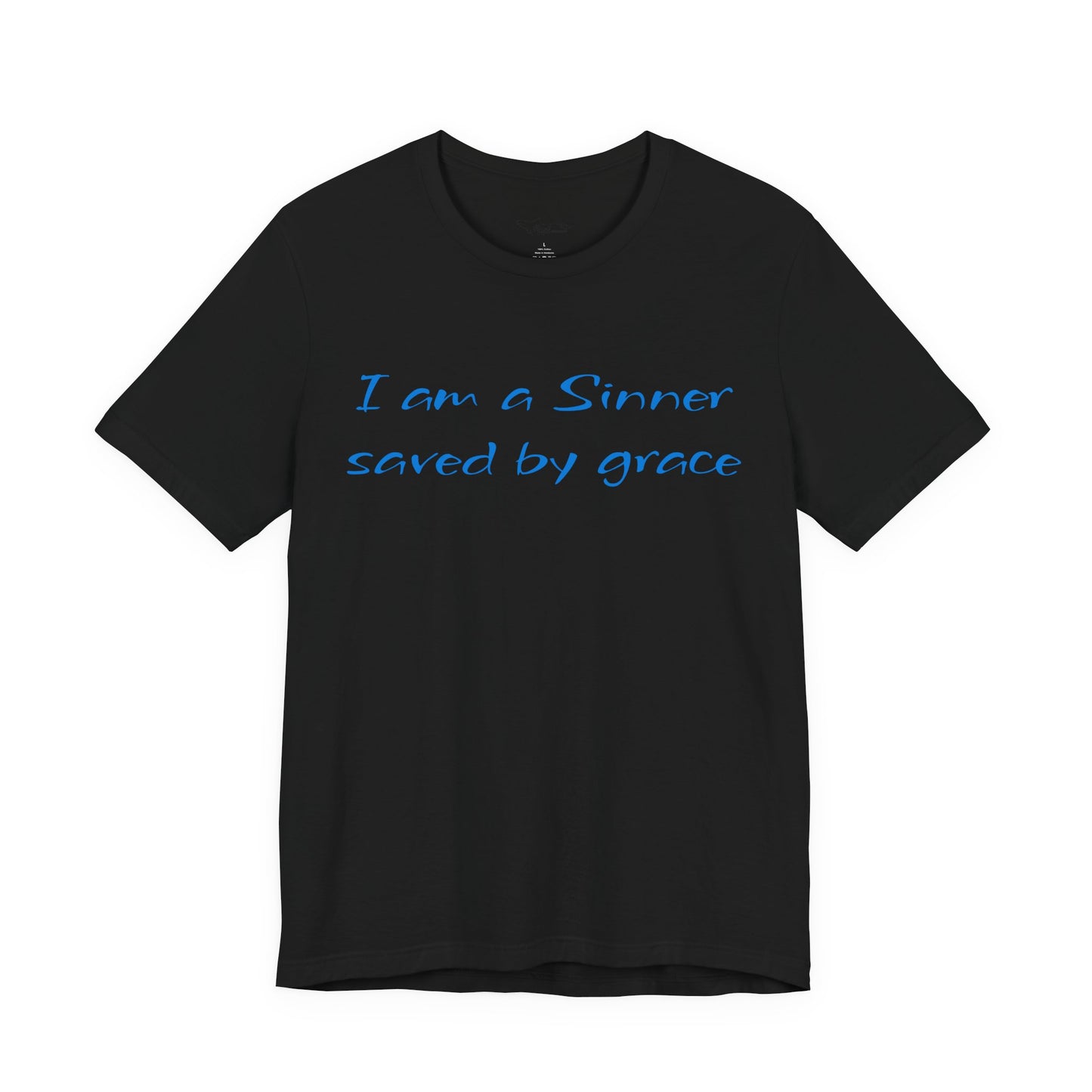 I Am A Sinner Saved By Grace Jersey Short Sleeve Tee