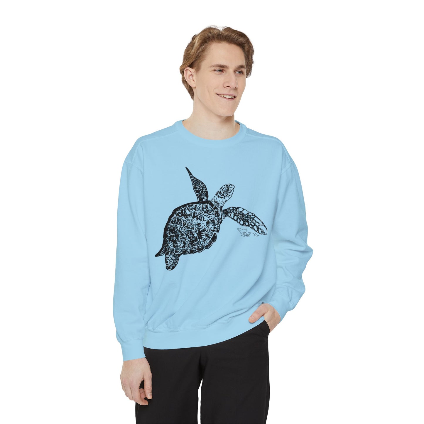 Sea Turtle Unisex Garment-Dyed Sweatshirt