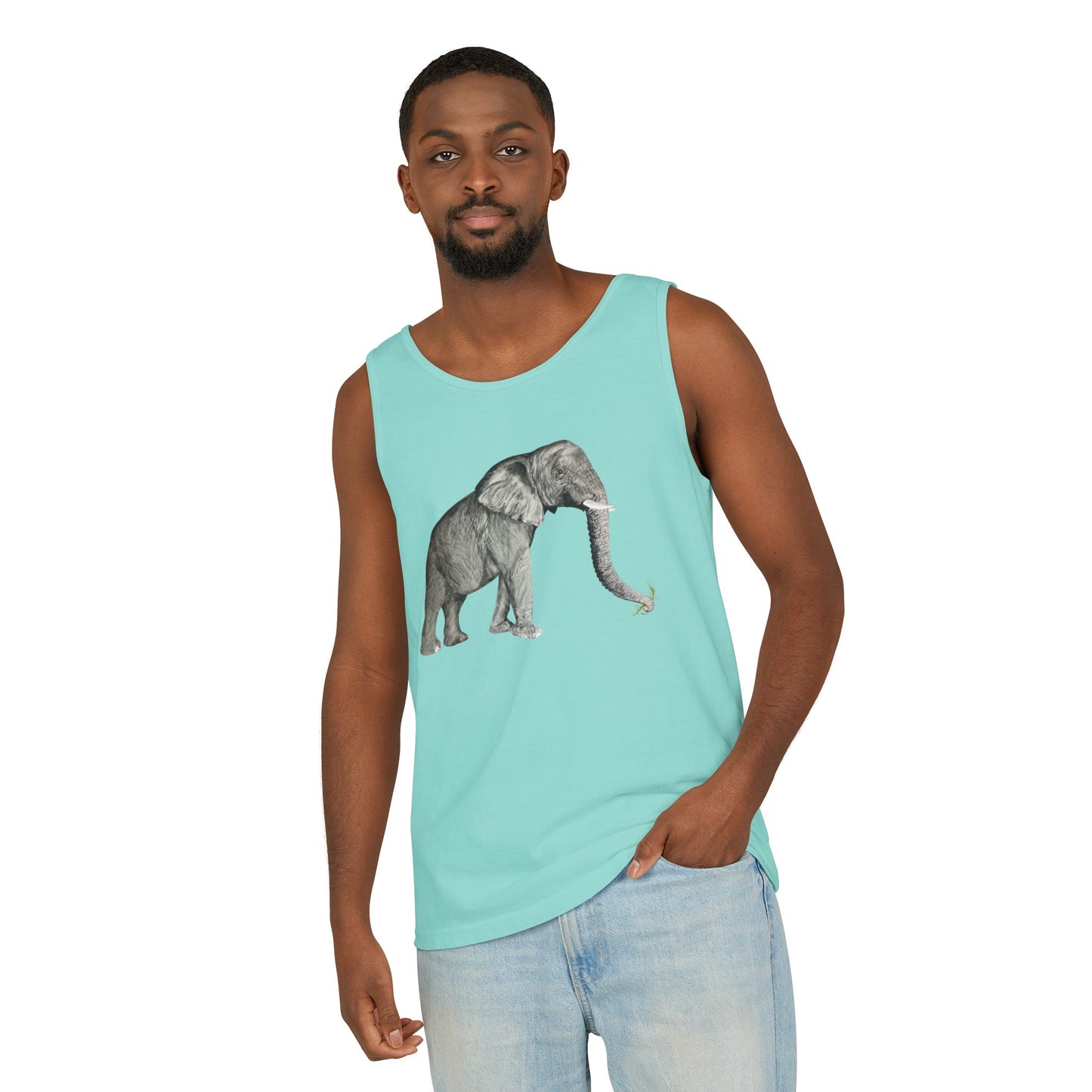 Elephant Unisex Garment-Dyed Tank Top