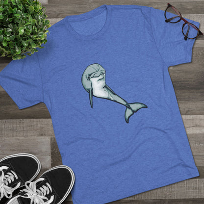 Bottlenose Dolphin Unisex Tri-Blend Crew Tee