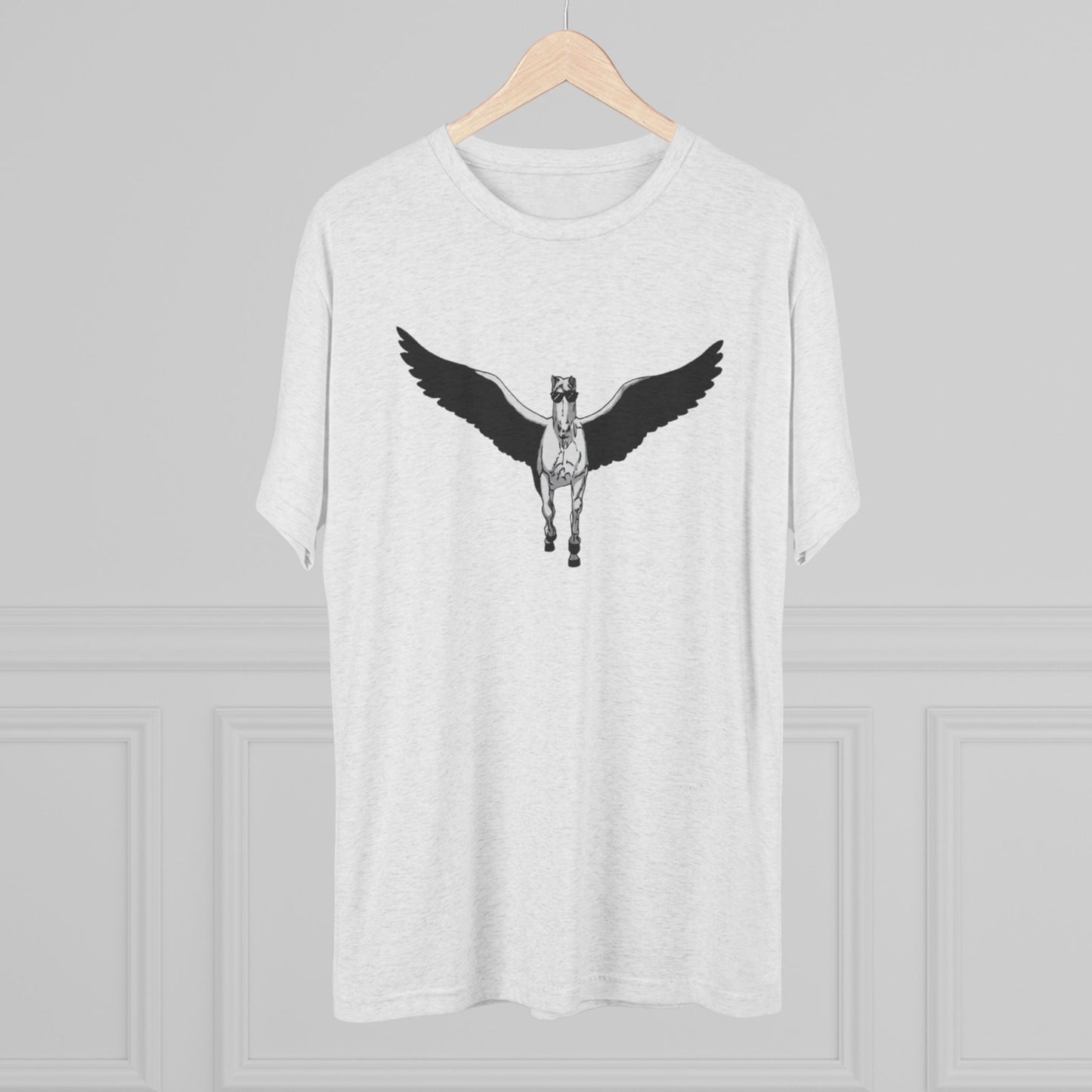 Pegasus in Sunglasses Unisex Tri-Blend Crew Tee