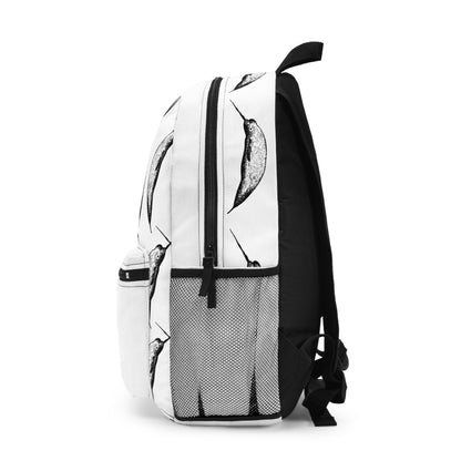 Unicorn of the Sea Narwhal Backpack White