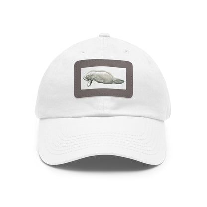 Manatee Hat with Leather Patch (Rectangle)