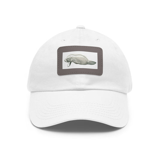 Manatee Hat with Leather Patch (Rectangle)