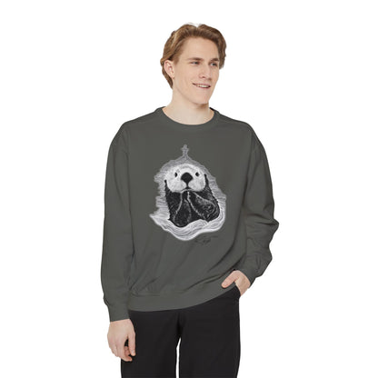 Sea Otter Unisex Garment-Dyed Sweatshirt