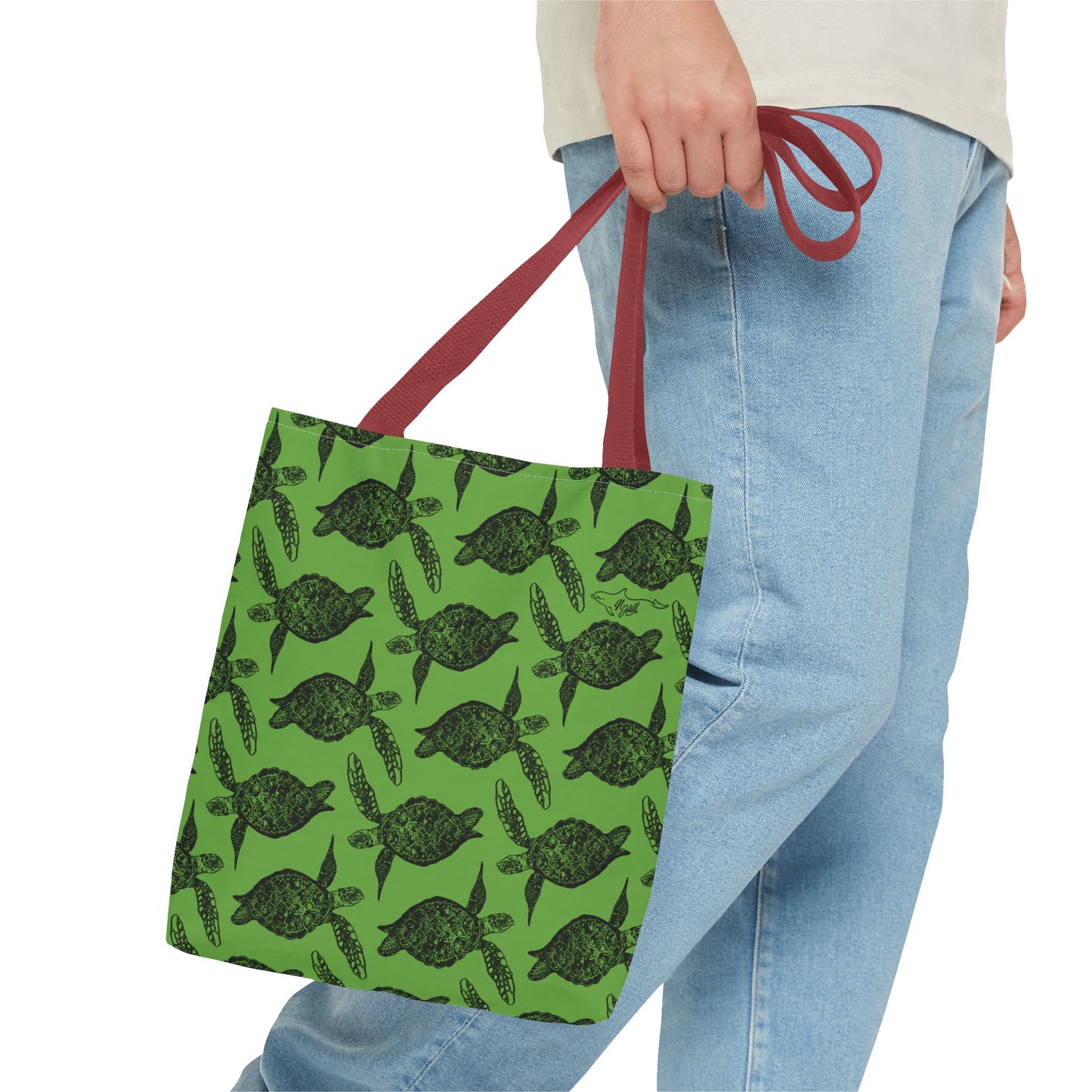 Sea Turtle Tote Bag Green (AOP)