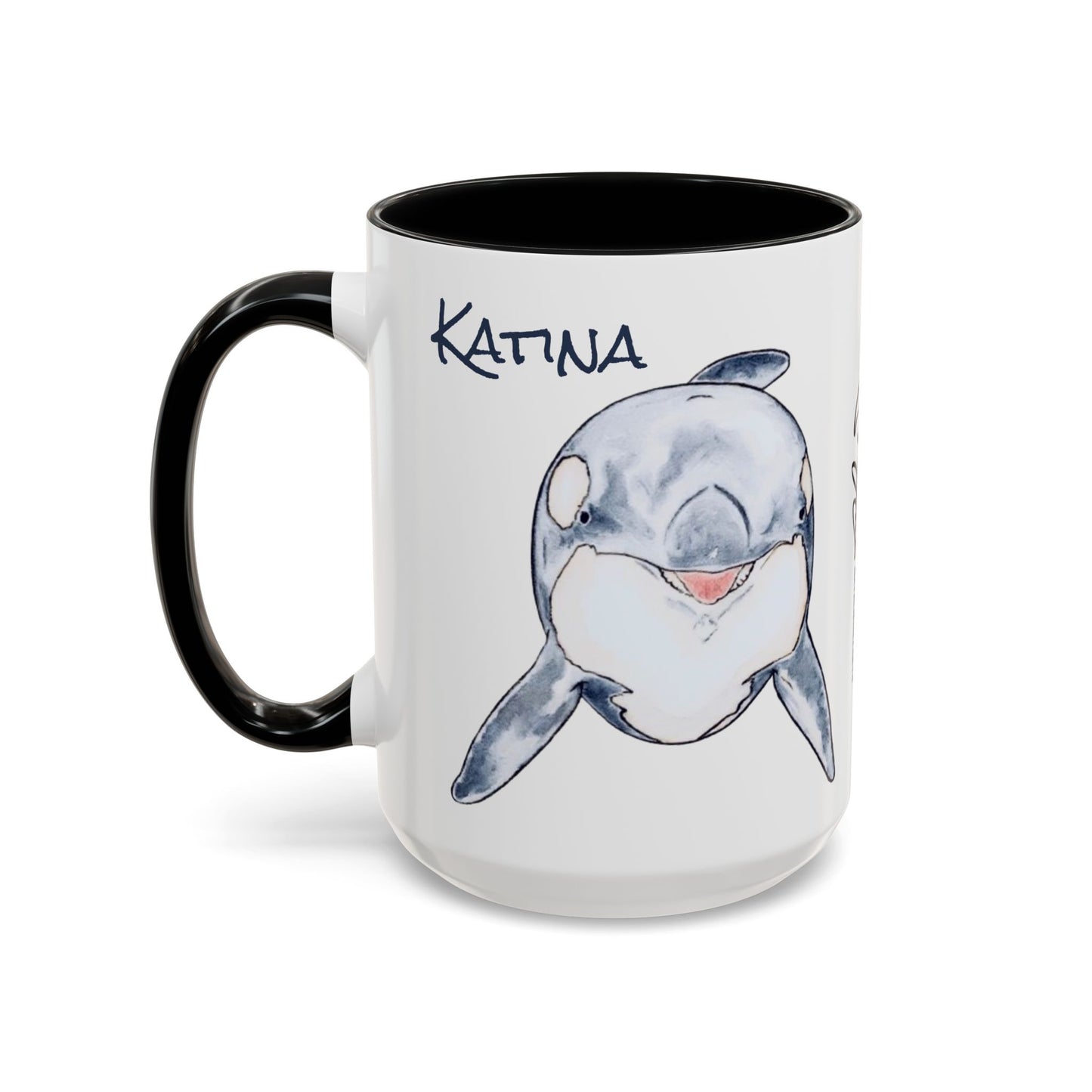 Katina Orca Whale Accent Coffee Mug (11, 15oz)