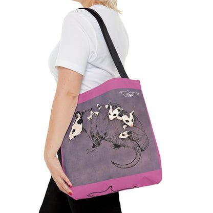 Pink Opossum Tote Bag (AOP)