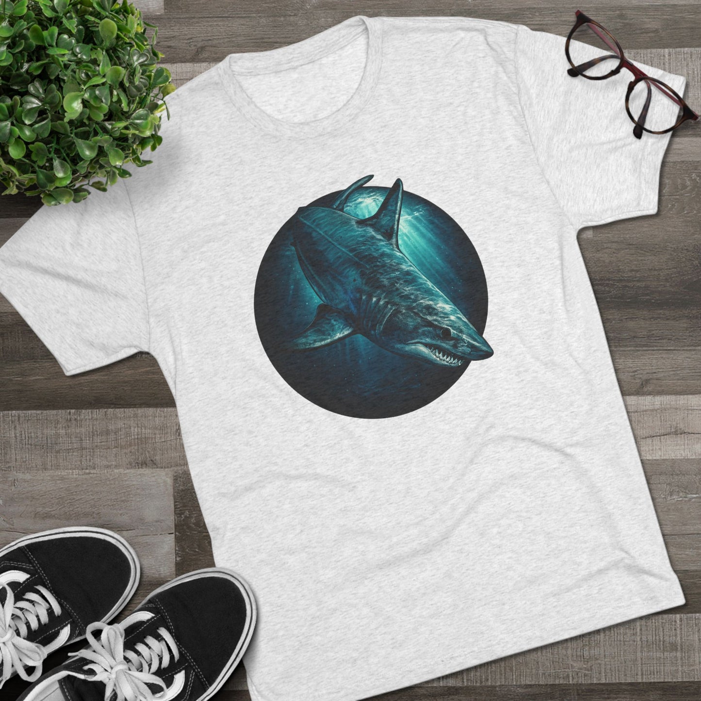 Mako Shark Unisex Tri-Blend Crew Tee