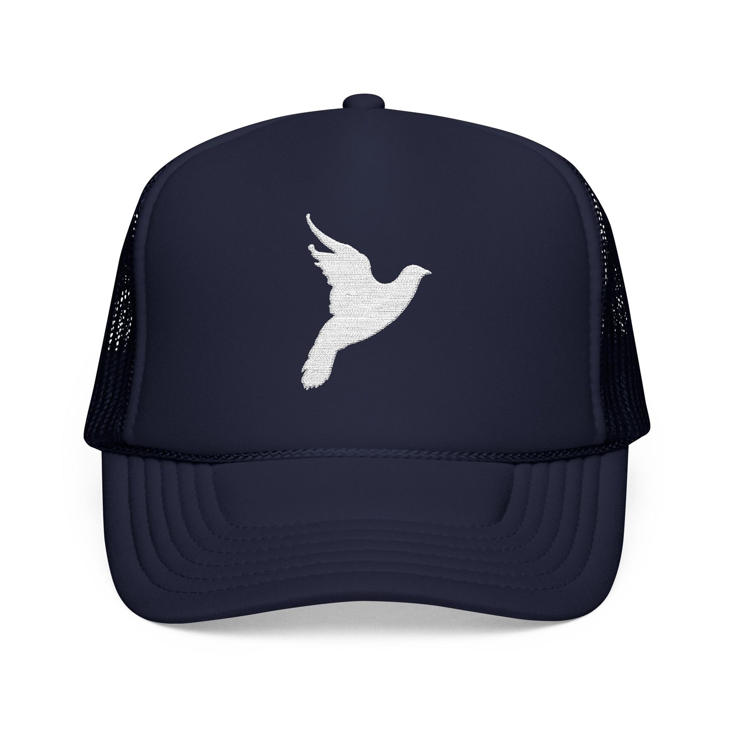 White Dove Foam Trucker Hat (Embroidery)