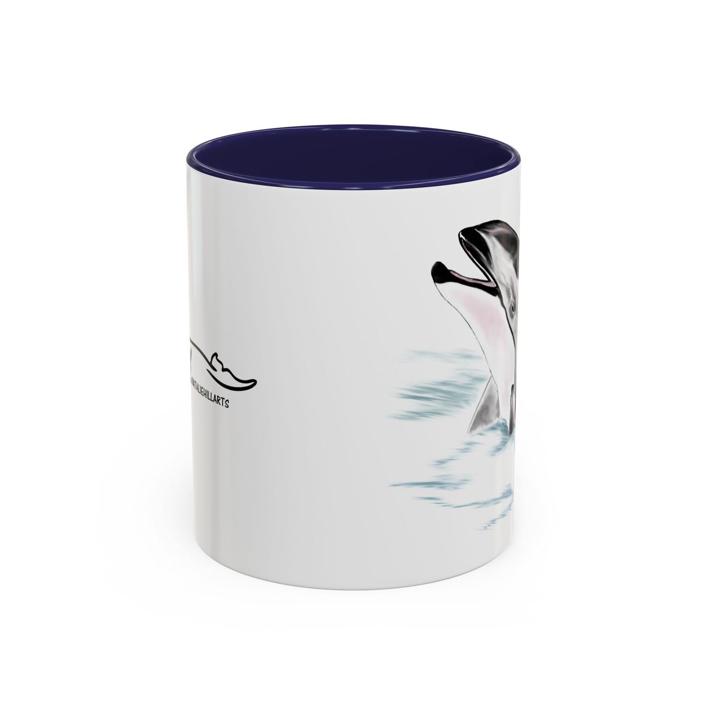 Pacific White Sided Dolphin Elelo Accent Coffee Mug 11oz.