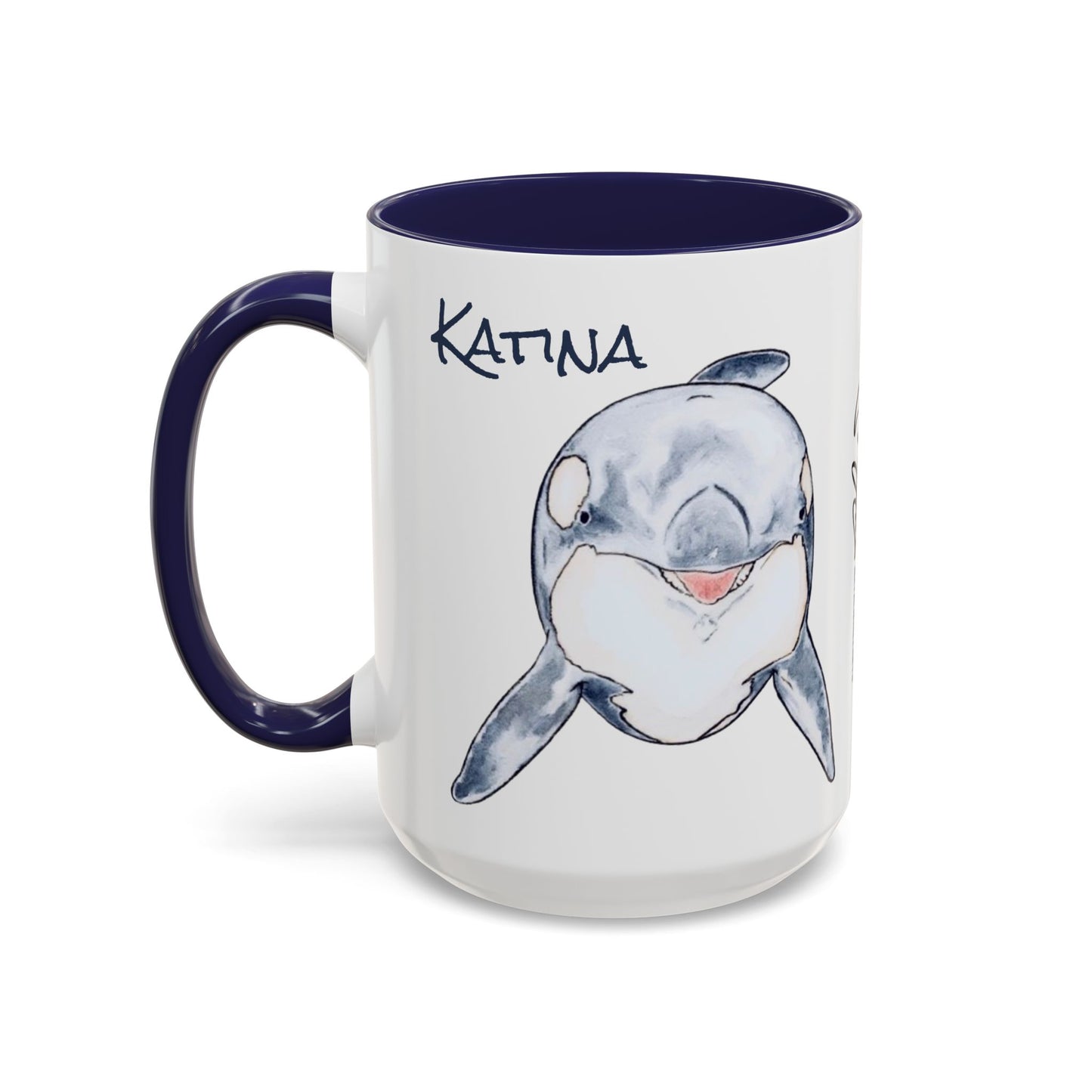 Katina Orca Whale Accent Coffee Mug (11, 15oz)