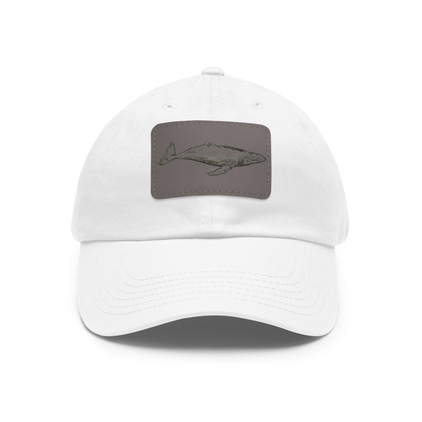 Humpback Whale Hat with Leather Patch (Rectangle)