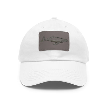 Humpback Whale Hat with Leather Patch (Rectangle)